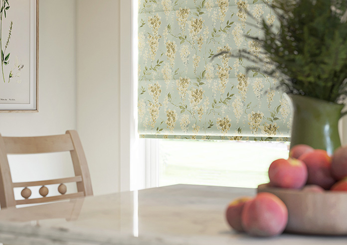 Wisteria Silk, Subtle Blue - Roman Blind - Image 5